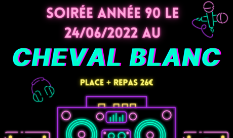 Evénement soirée année 90 dans restaurant à Mogneneins